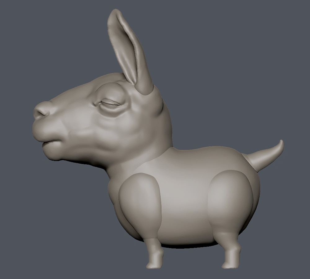 Zbrushモデリング。首やボディのデザインの変更